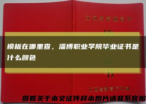 模板在哪里查，淄博职业学院毕业证书是什么颜色缩略图