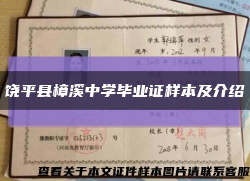 饶平县樟溪中学毕业证样本及介绍缩略图