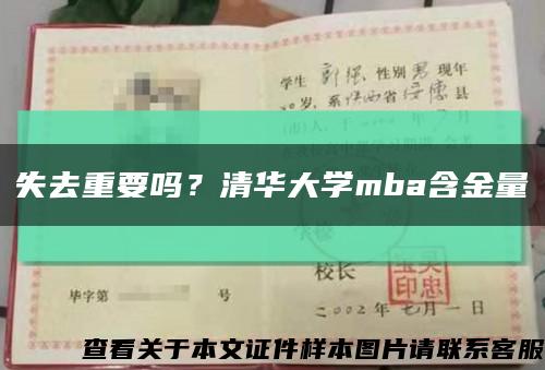 失去重要吗？清华大学mba含金量缩略图