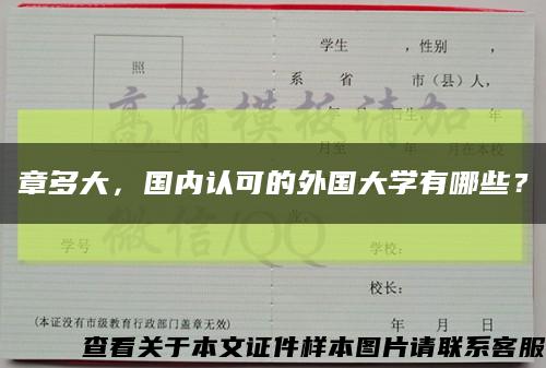 章多大，国内认可的外国大学有哪些？缩略图