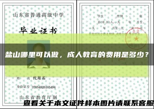 盐山哪里可以做，成人教育的费用是多少？缩略图