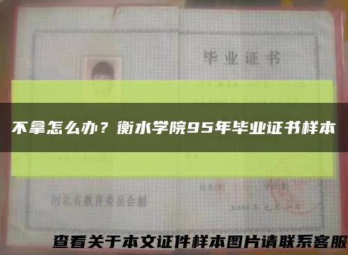 不拿怎么办？衡水学院95年毕业证书样本缩略图