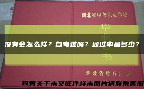 没有会怎么样？自考难吗？通过率是多少？缩略图