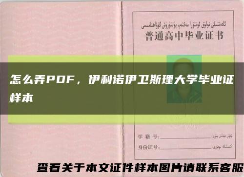 怎么弄PDF，伊利诺伊卫斯理大学毕业证样本缩略图