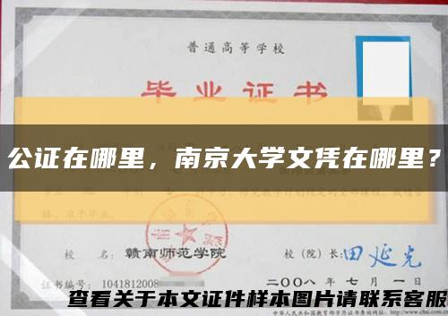 公证在哪里，南京大学文凭在哪里？缩略图