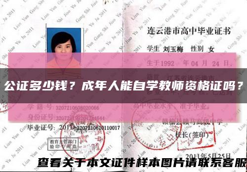 公证多少钱？成年人能自学教师资格证吗？缩略图