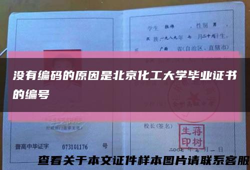 没有编码的原因是北京化工大学毕业证书的编号缩略图