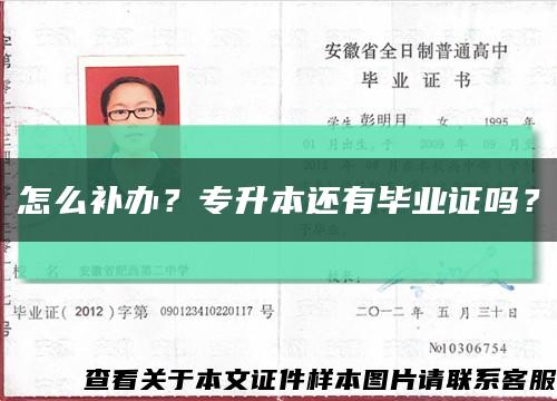 怎么补办？专升本还有毕业证吗？缩略图