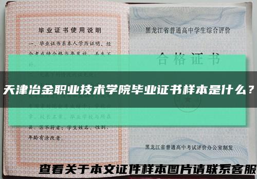 天津冶金职业技术学院毕业证书样本是什么？缩略图