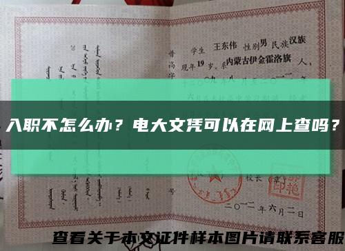 入职不怎么办？电大文凭可以在网上查吗？缩略图