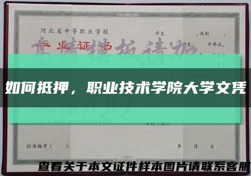 如何抵押，职业技术学院大学文凭缩略图