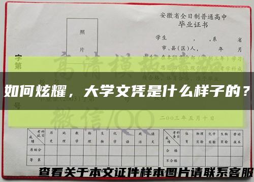 如何炫耀，大学文凭是什么样子的？缩略图