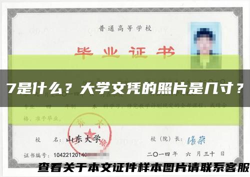 7是什么？大学文凭的照片是几寸？缩略图