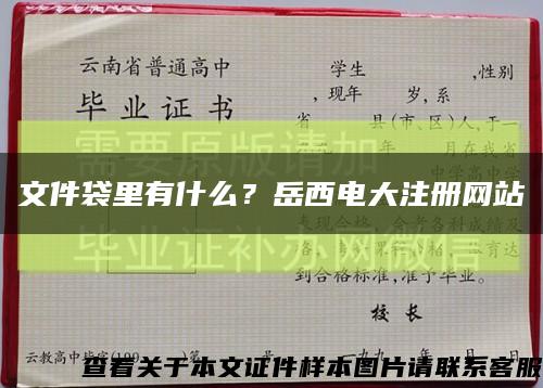 文件袋里有什么？岳西电大注册网站缩略图