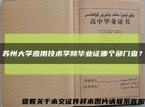 苏州大学应用技术学院毕业证哪个部门查？缩略图