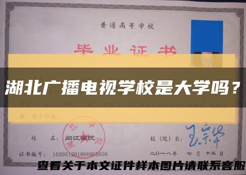 湖北广播电视学校是大学吗？缩略图