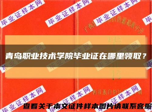 青岛职业技术学院毕业证在哪里领取？缩略图