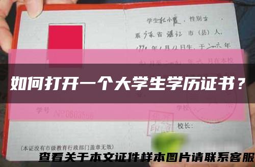 如何打开一个大学生学历证书？缩略图