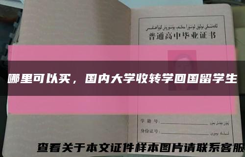 哪里可以买，国内大学收转学回国留学生缩略图