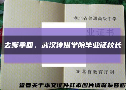 去哪拿回，武汉传媒学院毕业证校长缩略图