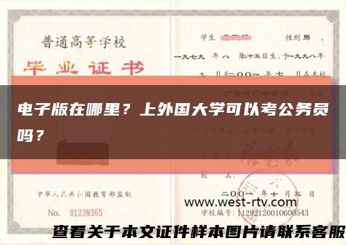 电子版在哪里？上外国大学可以考公务员吗？缩略图