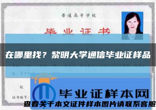 在哪里找？黎明大学通信毕业证样品缩略图