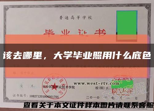 该去哪里，大学毕业照用什么底色缩略图