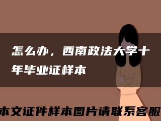 怎么办，西南政法大学十年毕业证样本缩略图