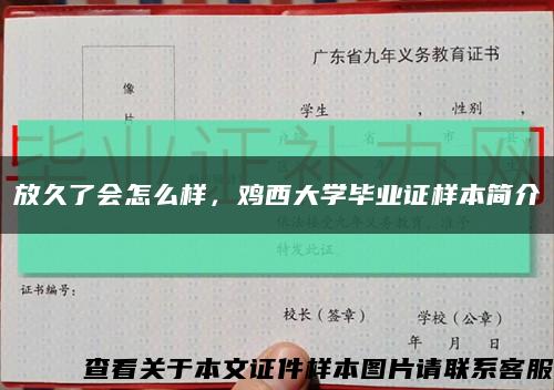 放久了会怎么样，鸡西大学毕业证样本简介缩略图