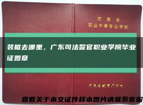 装框去哪里，广东司法警官职业学院毕业证图章缩略图