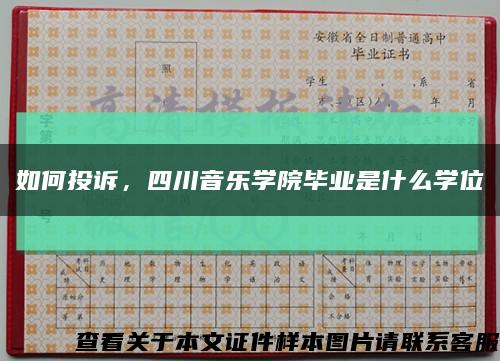 如何投诉，四川音乐学院毕业是什么学位缩略图