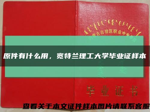 原件有什么用，宽特兰理工大学毕业证样本缩略图