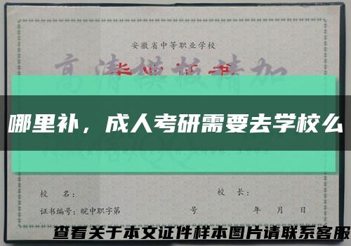 哪里补，成人考研需要去学校么缩略图