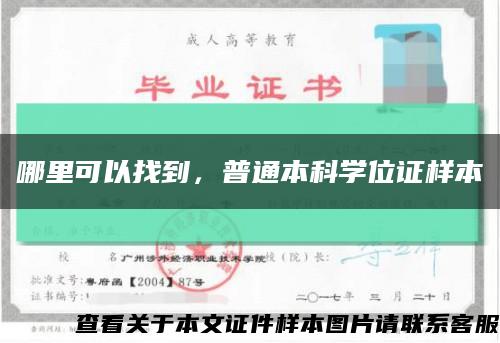 哪里可以找到，普通本科学位证样本缩略图