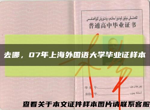 去哪，07年上海外国语大学毕业证样本缩略图