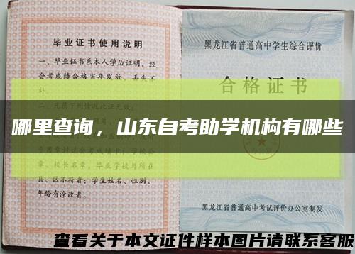 哪里查询，山东自考助学机构有哪些缩略图