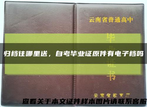 归档往哪里送，自考毕业证原件有电子档吗缩略图