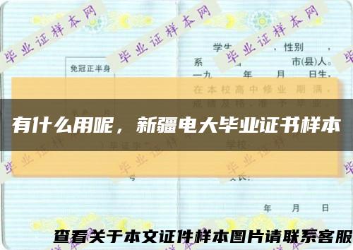 有什么用呢，新疆电大毕业证书样本缩略图