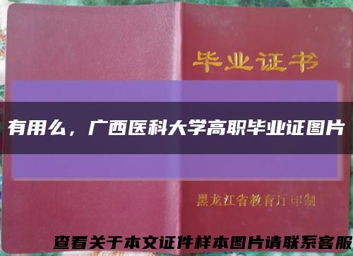 有用么，广西医科大学高职毕业证图片缩略图