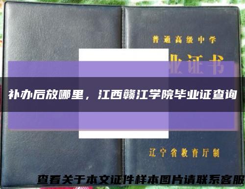 补办后放哪里，江西赣江学院毕业证查询缩略图