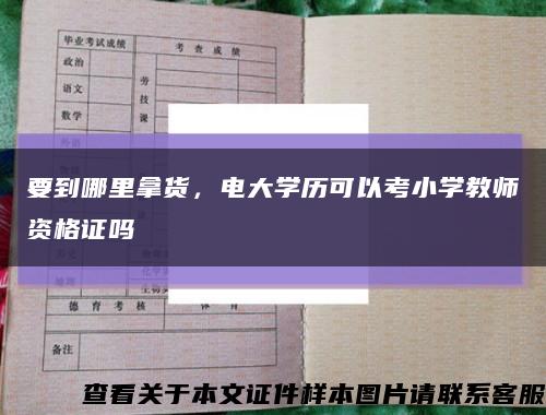 要到哪里拿货，电大学历可以考小学教师资格证吗缩略图