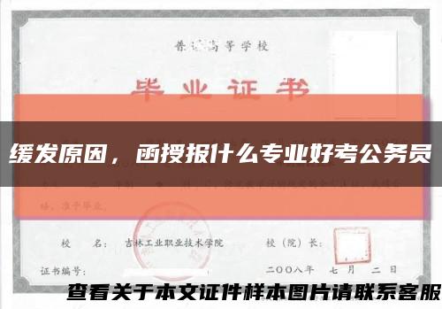 缓发原因，函授报什么专业好考公务员缩略图