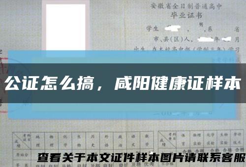 公证怎么搞，咸阳健康证样本缩略图