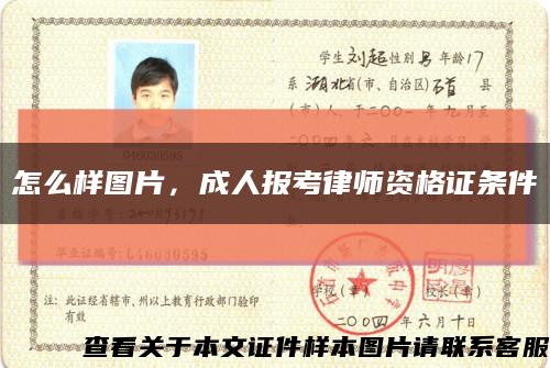 怎么样图片，成人报考律师资格证条件缩略图