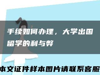 手续如何办理，大学出国留学的利与弊缩略图