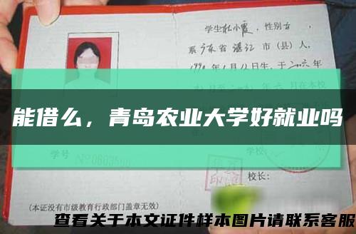 能借么，青岛农业大学好就业吗缩略图