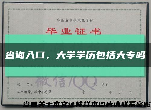 查询入口，大学学历包括大专吗缩略图