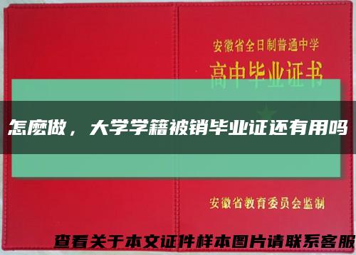 怎麽做，大学学籍被销毕业证还有用吗缩略图