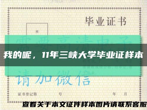 我的呢，11年三峡大学毕业证样本缩略图