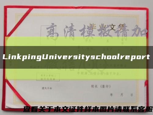 LinkpingUniversityschoolreport缩略图